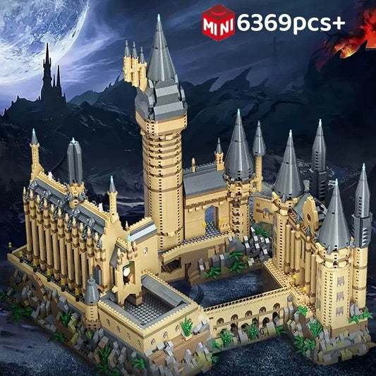 Micro Bricks City Creative Medieval Magic Castle Series School Architecture Palace Model Building Blocks Gifts Kid Assembly Toys - AIAZ