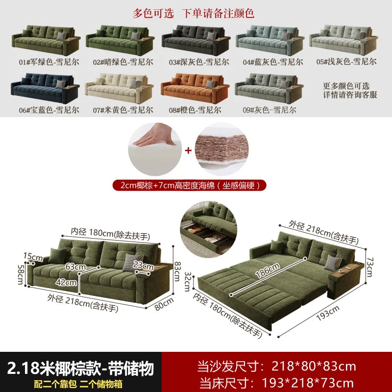 Design Folding Sofas Expand Contract Soft Living Room Double Sofas Receive Simple Juego De Muebles Para Sala Home Furniture