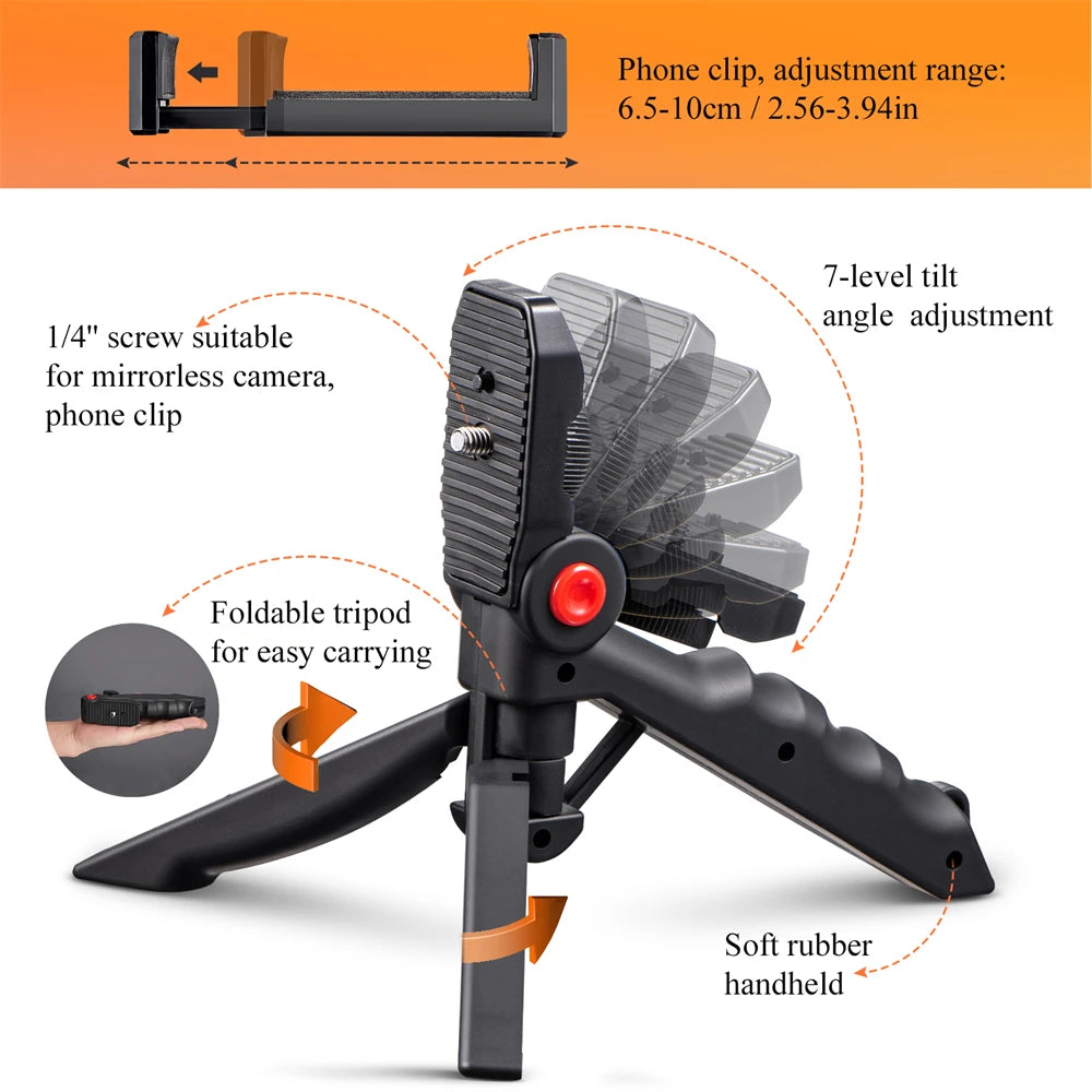 Portable Vlogging Kit Video Making Equipment with Tripod Bluetooth Control for SLR Camera Smartphone Youtube Photography