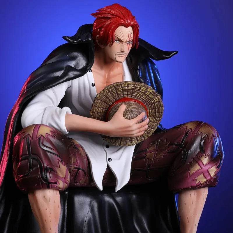 17cm One Piece Shanks Anime Figures Film Red Yonko Red Hair Shanks Action Figure PVC Statue Figurine Model Decoration Doll Toys - AIAZ