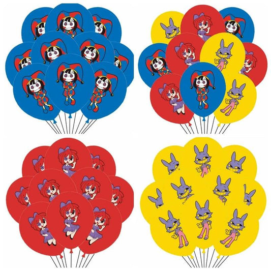 10/30pcs The Amazing Digital Circus Latex Balloons Air Globos Boys Birthday Decorations Toys For Kid Baby Shower Party Supplies - AIAZ