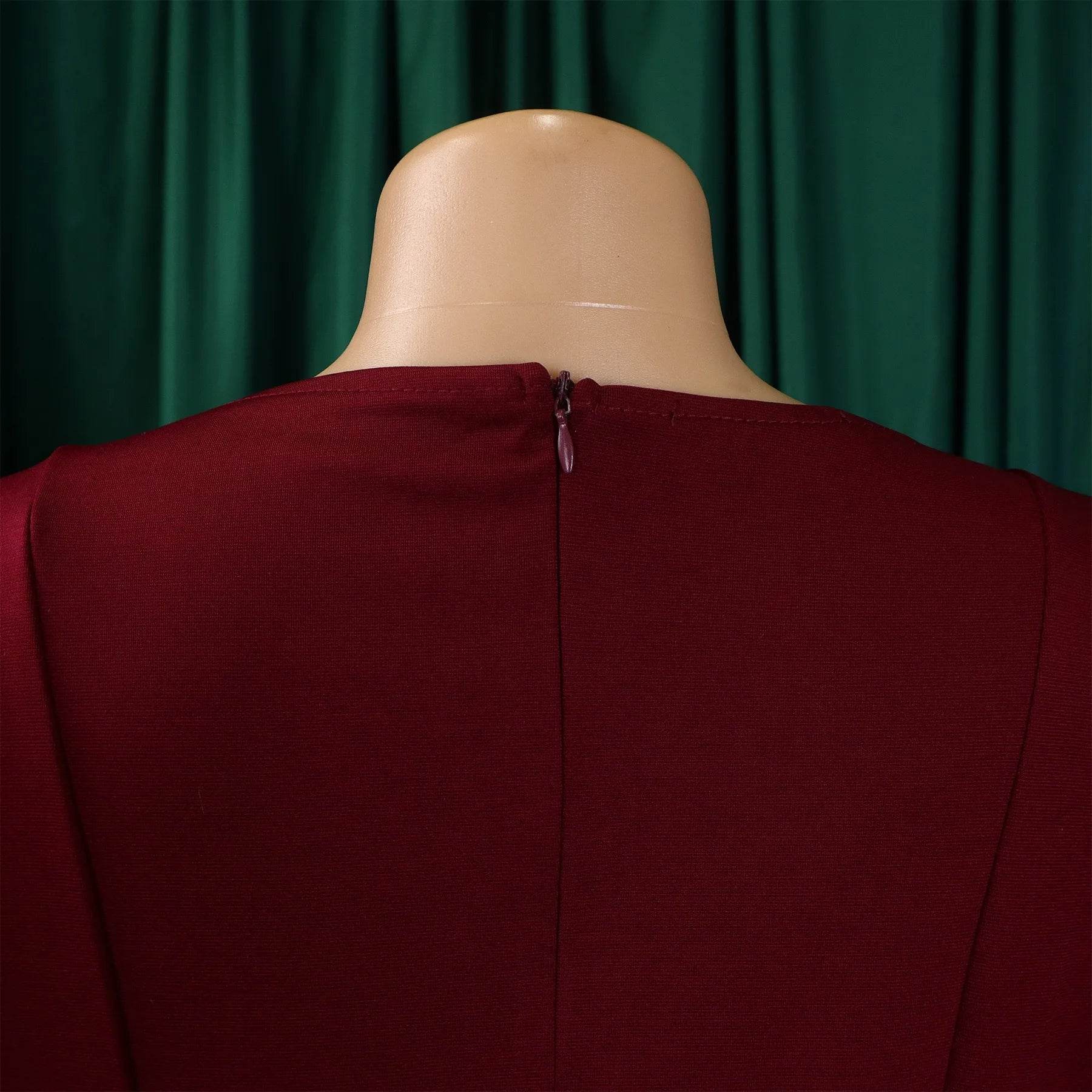 Elegant Office Dress for Women Professional O Neck Short Sleeve Belt Waisted A Line Mid Calf Formal Business Work Dress Midi New - AIAZ