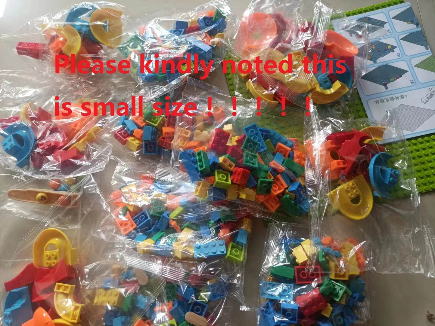 Marble Race Run Block Small Size Building Blocks Maze Ball Funnel Slide Blocks DIY Creative Bricks Assemble Toys Bulk Model Toys - AIAZ