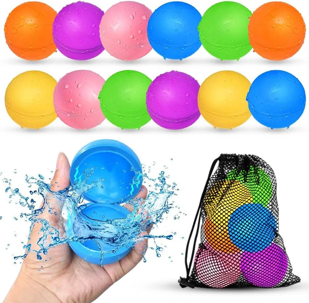 Reusable Water Balloons, Pool Beach Water Toys for Boys and Girls, Outdoor Summer Toys for Kids Ages 3-12 - AIAZ