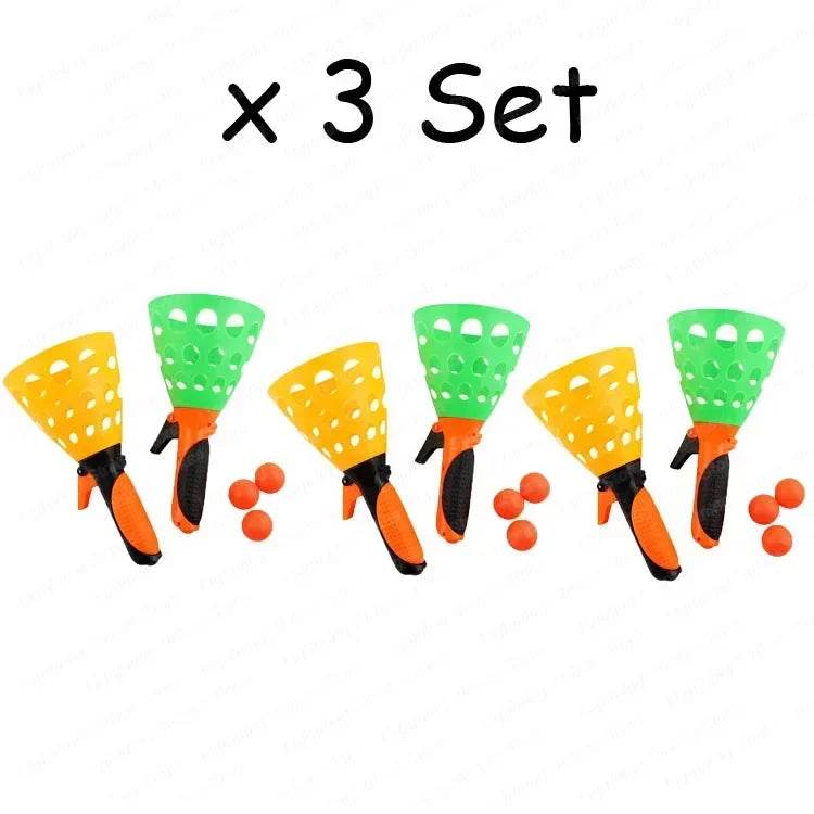 Hot Fun Ball and Cup Toy Set Ball Game with 2 Catch Launcher Baskets and 3 Balls Summer Beach Birthday Party Favors Gifts Toys - AIAZ