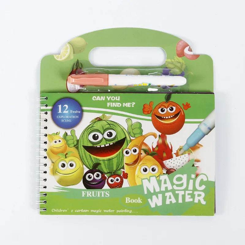 Magical Water Painting Book Toddler Early Education Toys Reusable Magic Drawing Coloring Book for Kids Children Montessori Toys - AIAZ