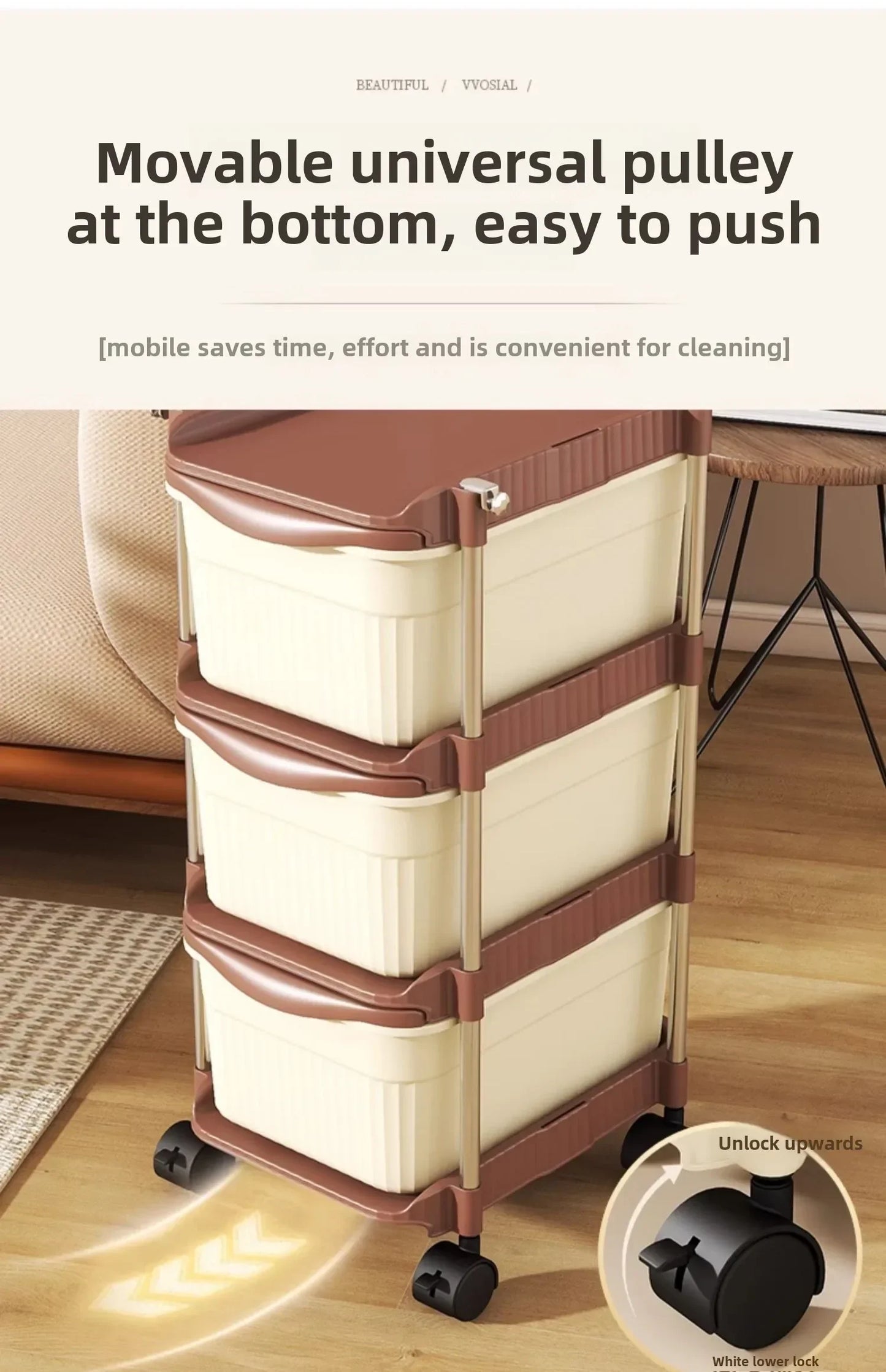 Small Cart Storage Rack, Snack Storage Rack, Multi-layer Storage Cabinet, Drawer Style Movable Baby Product Storages Rack