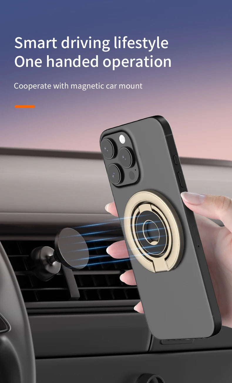 For MagSafe Double Sided Magnetic Phone Ring Holder Portable Folding Cellphone Stand Accessory Grip Bracket Support For iPhone