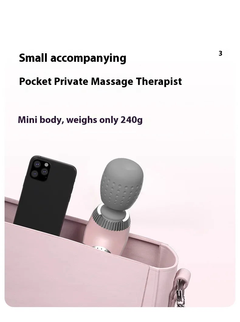 Deep Tissue Massage Gun USB Rechargeable Portable Full Body Muscle Massage 5-speed Adjustable Fascia Gun Pink and Black