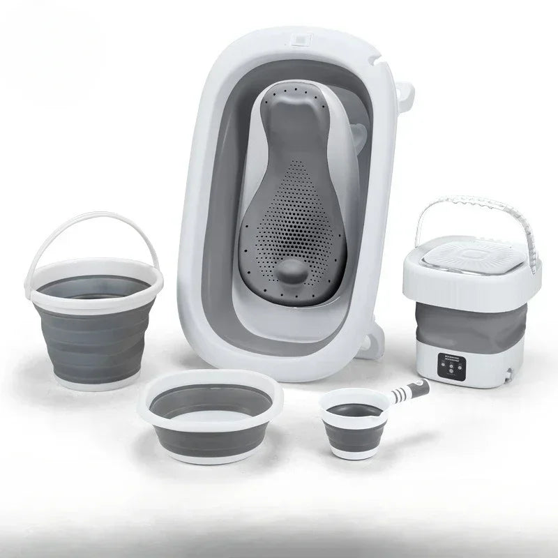 Baby Bath Tub Set with Hanger,Newborn Tub,Non-slip,Complete Bathing Set,Baby Bath Basin,Durable Bathtub,Plastic Baby Bathtub