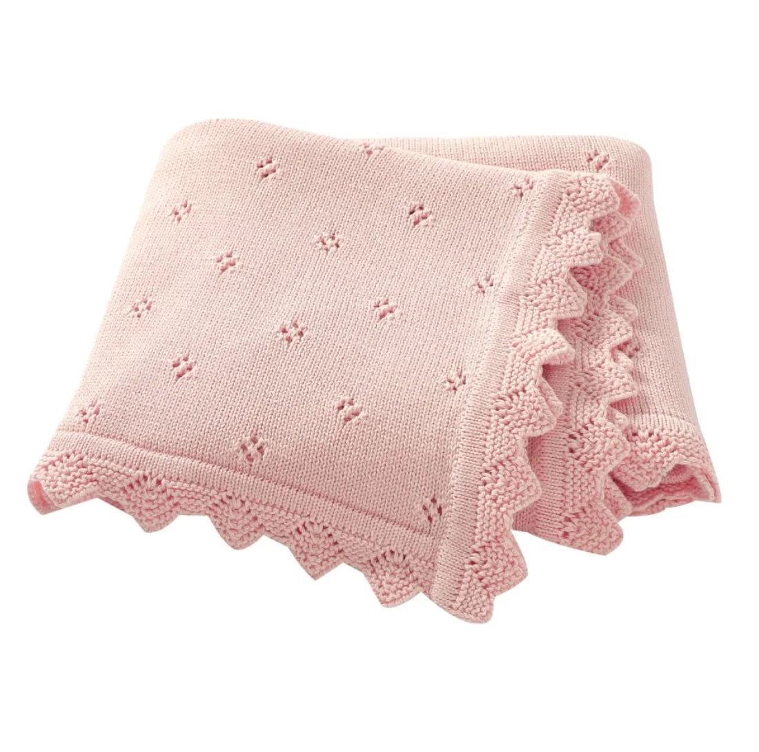 Knitted Baby Blanket Newborn Swaddle Wrap Blankets For Boys Girls 100% Cotton Soft Infant Receiving Blanket Crib Quilt Stuff