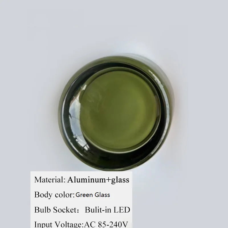IWHD Home Decor LED Wall Lights Fixtures Glass Aluminum Corridor Bedroom Living Room Nightlights Modern Moon Lamp Miroir Mural