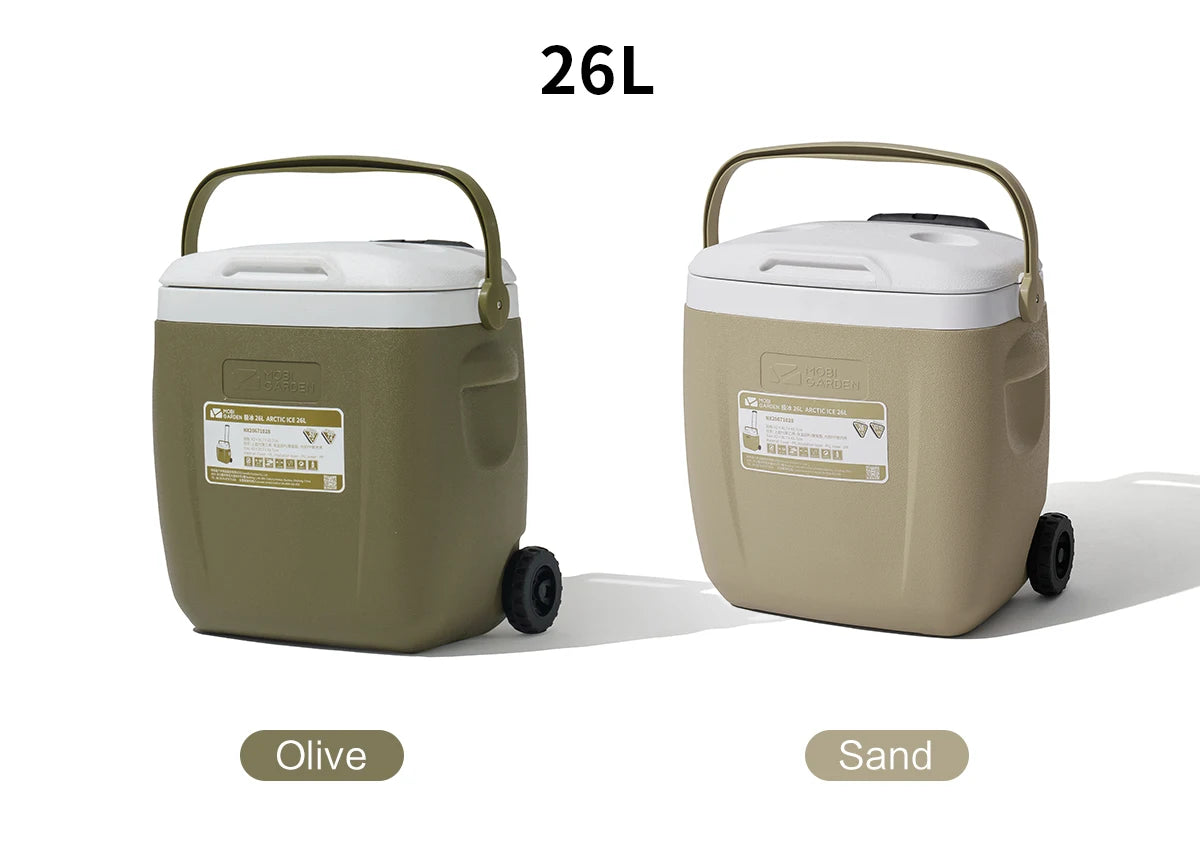 MOBI GARDEN Camping Cooler Box Ice Box Food&Drink Portable Outdoor Picnic Keep Fresh Refrigerator