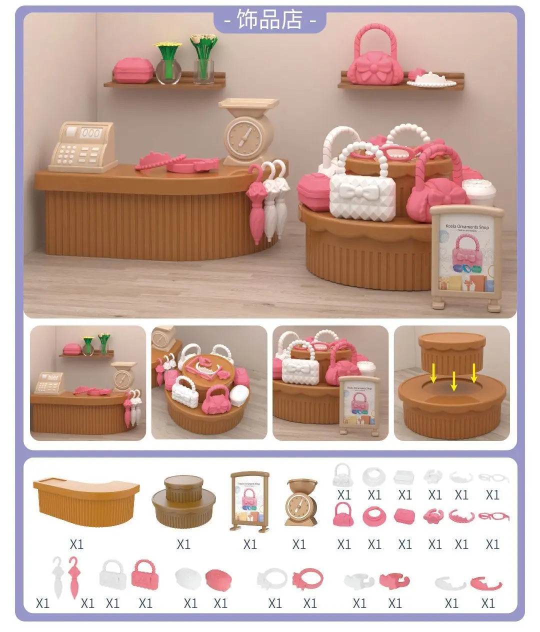 mini supermarket shopping games dollhouse furniture accessories Intellectual education toys for kid family interaction toys - AIAZ