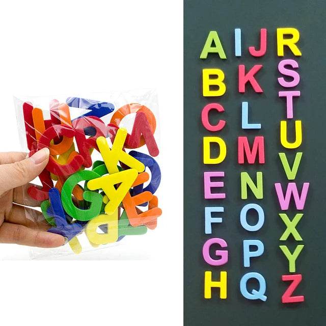 24-76pcs Magnetic Alphabet Letters EVA Foam Refrigerator Stickers Toddlers Kids Learning Spelling Counting Educational Toys Gift - AIAZ