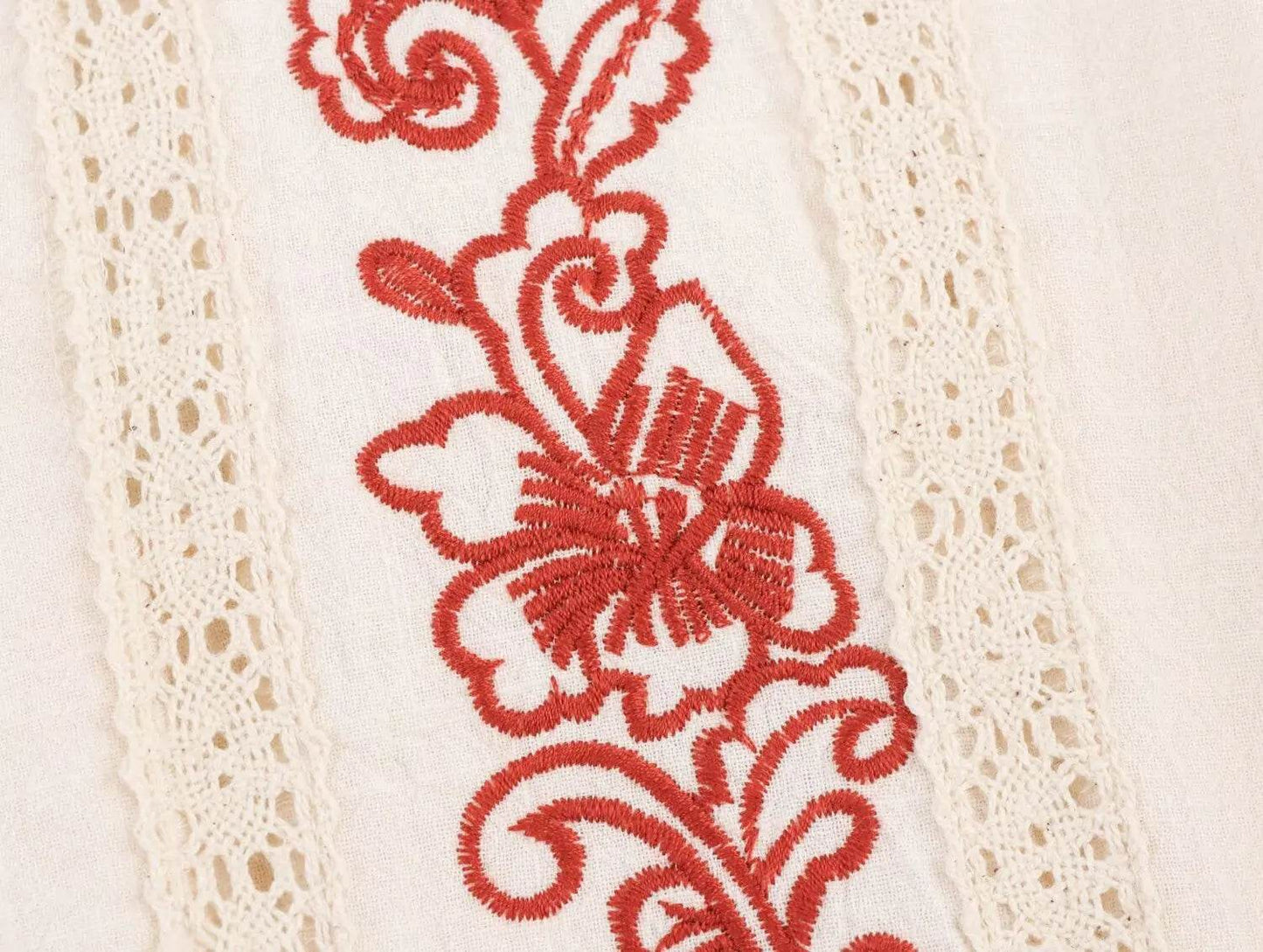 TRAFZR Ruffle Shirt Embroidered Women's Long Sleeve Top Boho Chic Woman Shirts Female Blouse Elegant Oversized Tops 2025 Cotton - AIAZ