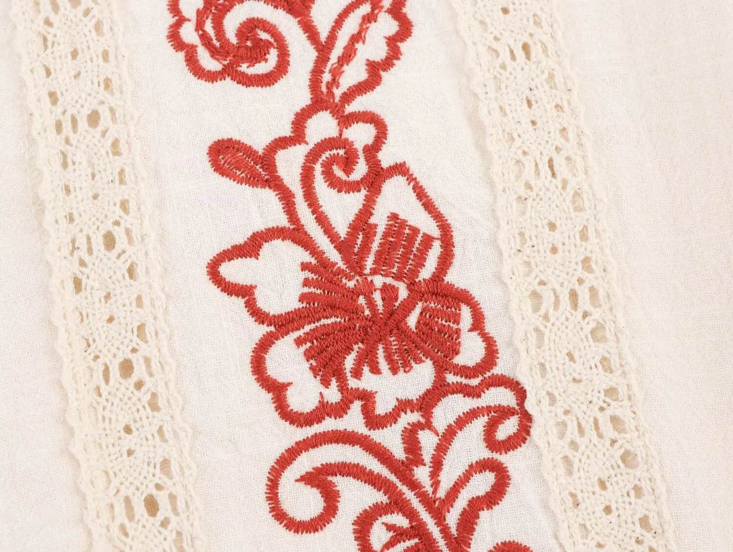 TRAFZR Ruffle Shirt Embroidered Women's Long Sleeve Top Boho Chic Woman Shirts Female Blouse Elegant Oversized Tops 2025 Cotton - AIAZ