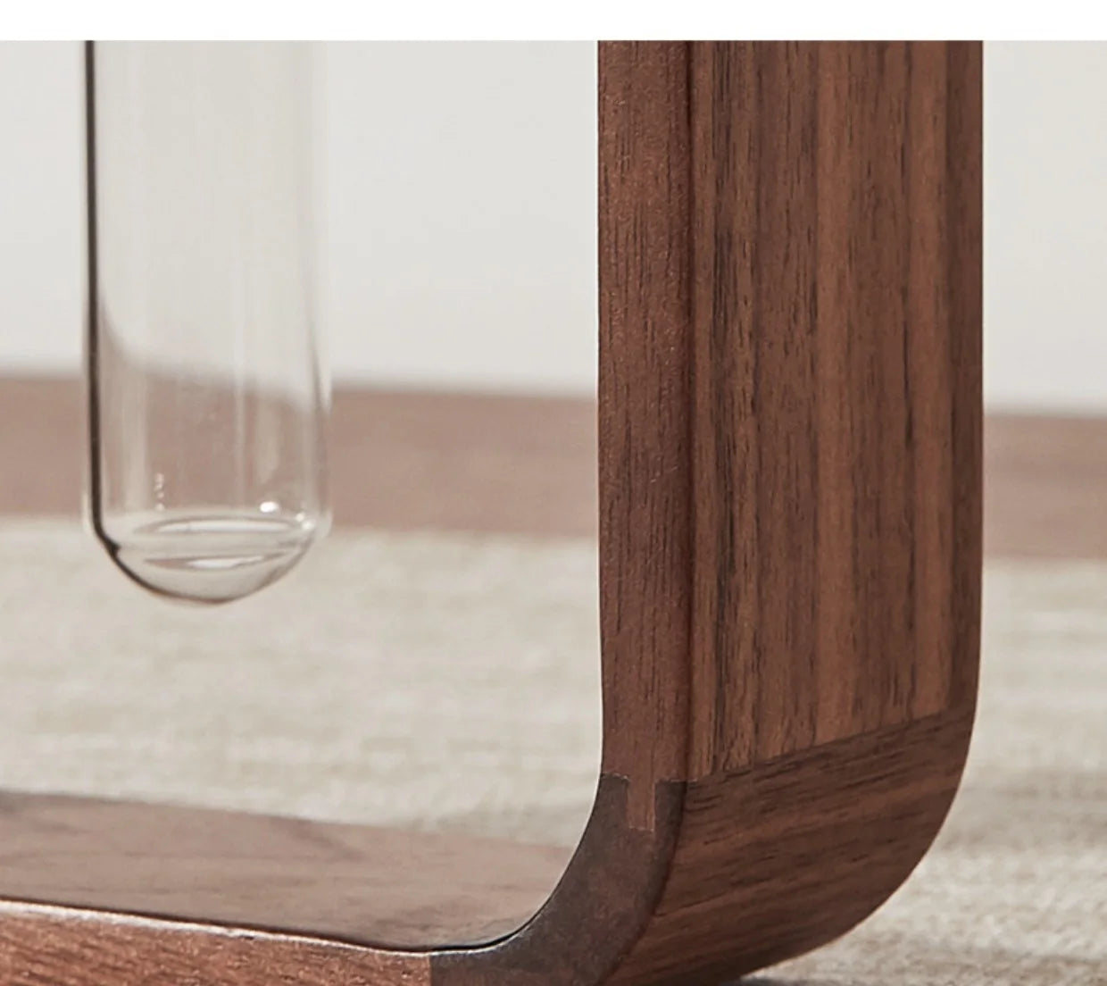 HeMu Rectangle Solid Wood Hydroponic Plant Retro Living Room Decoration Tea Room Dining Table Flower Arrangement Decoration Vase