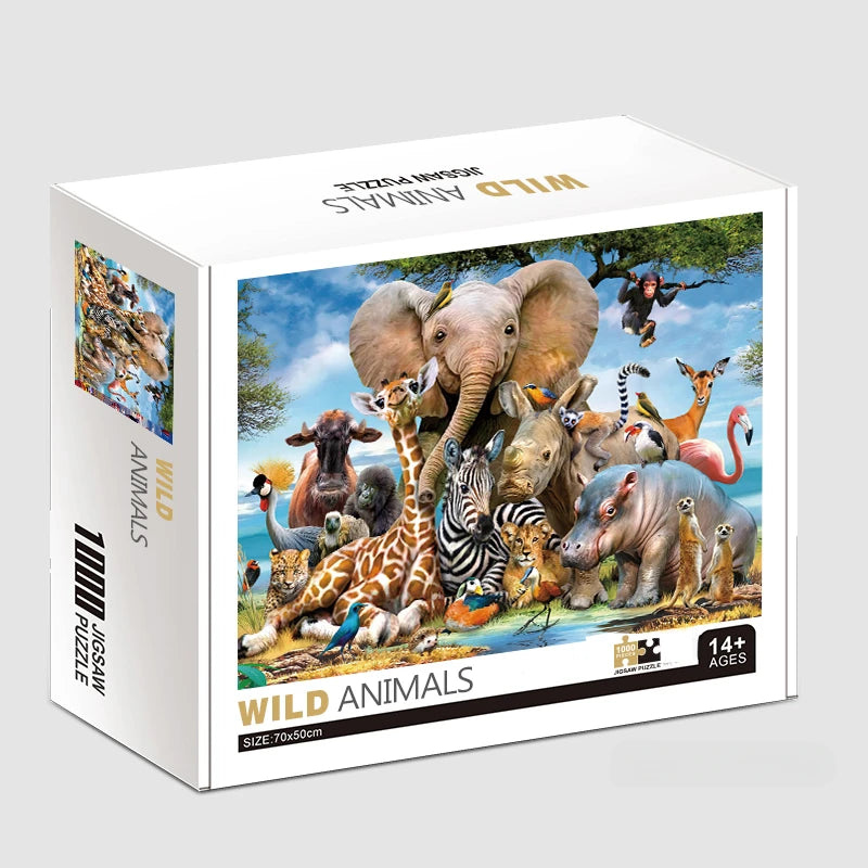 75*50cm 1000pcs Puzzle Difficult Adult World Famous Painting Puzzle Landscape Stress Relief Education Puzzle Toys