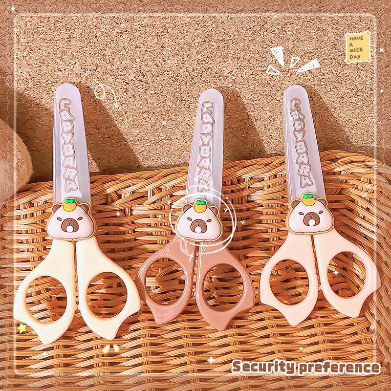 pretty school useful back to school acsesories stationery cute capybara scissors Mini scissors School scissors for diy - AIAZ