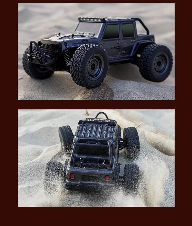 1:16 4WD RC Car 70KM/H Or 50KM/H With LED Remote Control Cars High Speed Drift Monster 4x4 Truck for Kids vs Wltoys 144001 Toys - AIAZ