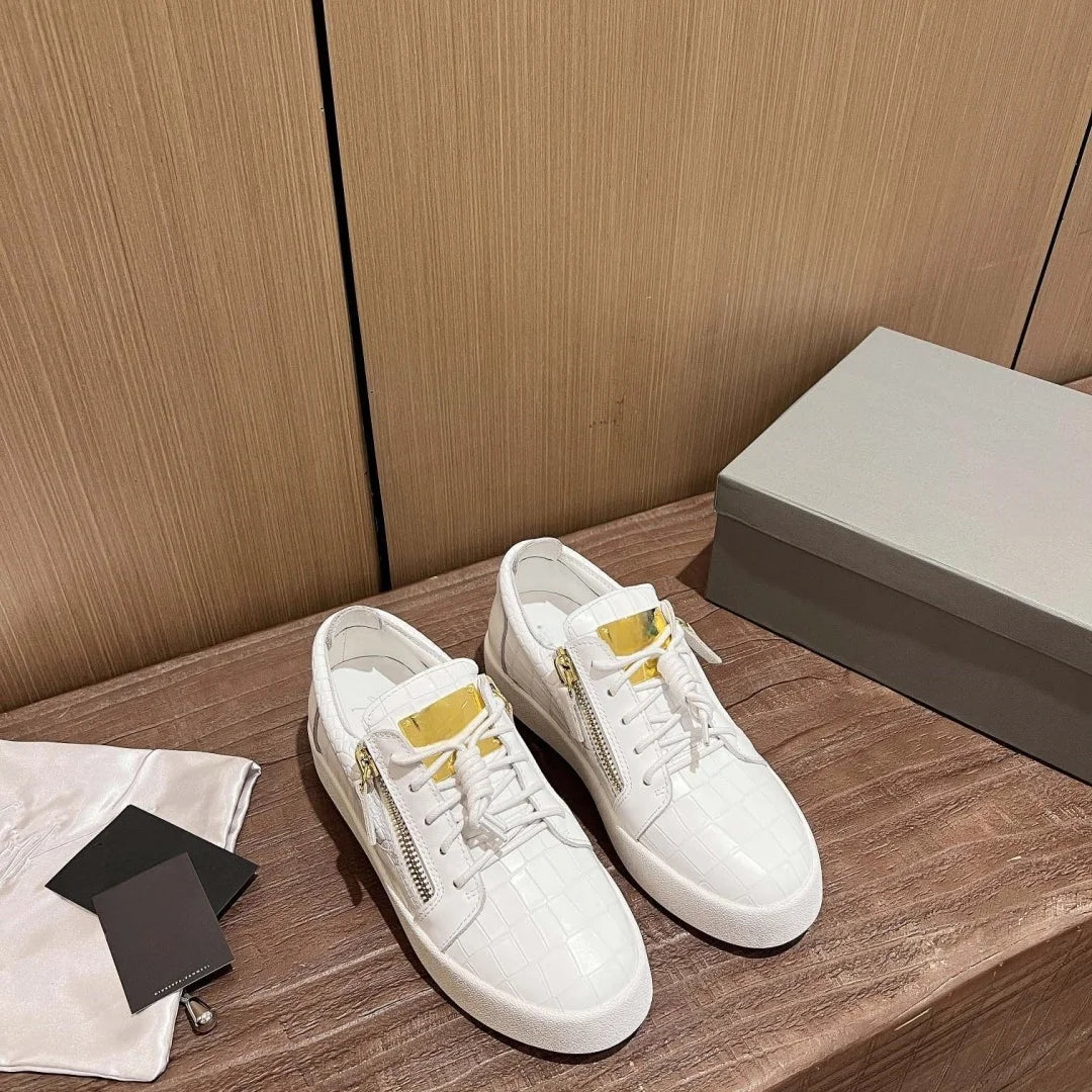 Top Quality Casual Sneakers for Men Brand Designer Women Tennis shoes Luxury Genuine Leather GZ Loafers Sports shoes 35-48 G0260