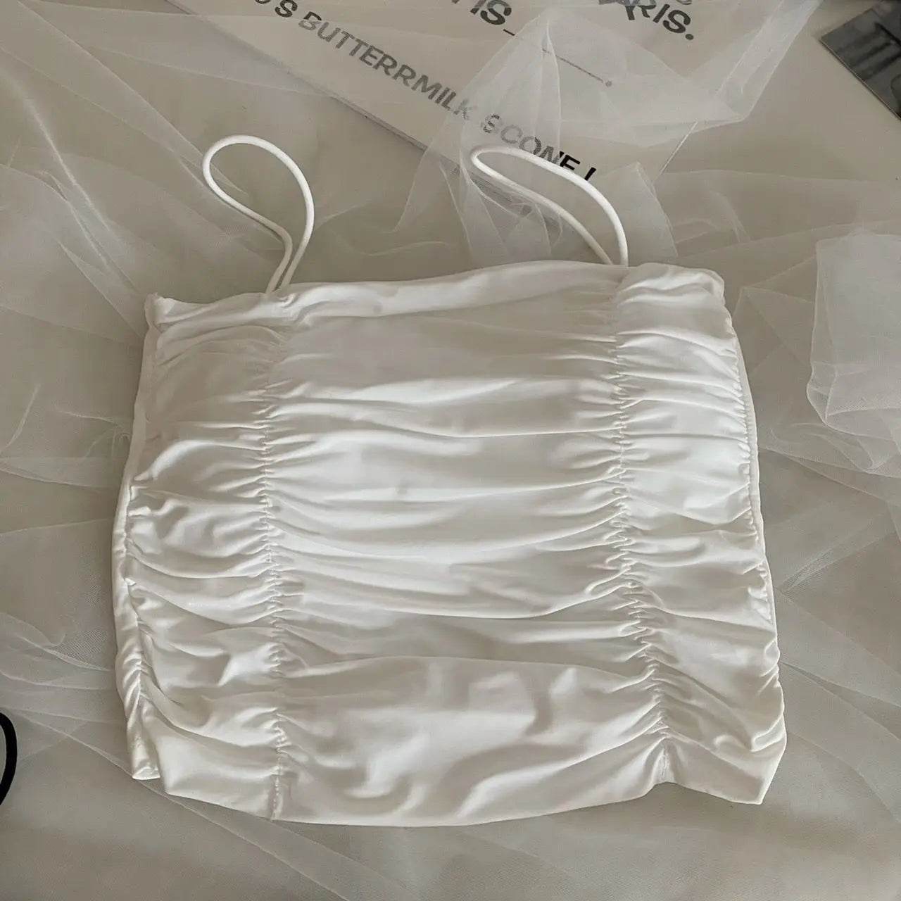 Women Crop Tops Sexy Tank Top For Lady Summer Tube Tops With Cups Female Underwear Lingerie Woman Clothing Girls Camisole Vest - AIAZ