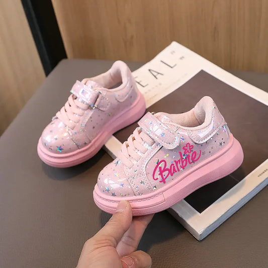 Barbie Children Casual Shoes Sneakers Barbie Toddler Casual Sneakers Boys Girls Baby Cartoon Print Pink Kids Shoes Size 21-30