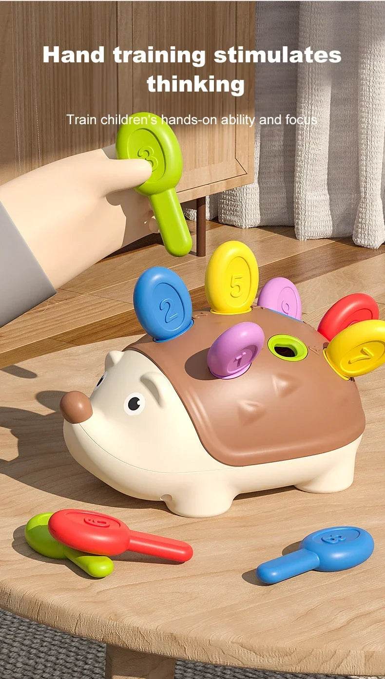 Hedgehog Montessori Educational Toy Fine Motor Toys for Toddlers Learning Counting & Training Develop Concentration Sensory Gift - AIAZ