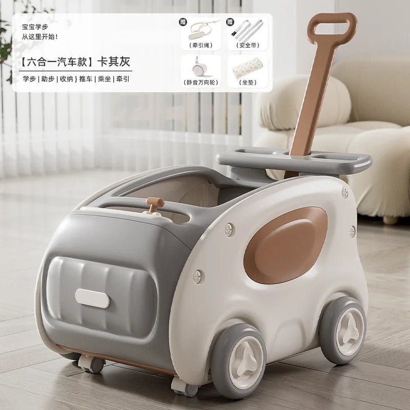 Multifunctional Anti-rollover and Anti-O-leg Baby Children's Toy Hand-pushing Balance Walker