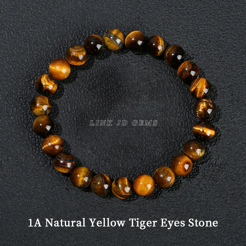 JD Natural Stone Lapis Lazuli Rock Quartz Amethyst Beads Bracelet for Women Men Reiki Healing Strand Bracelet Energy Jewelry