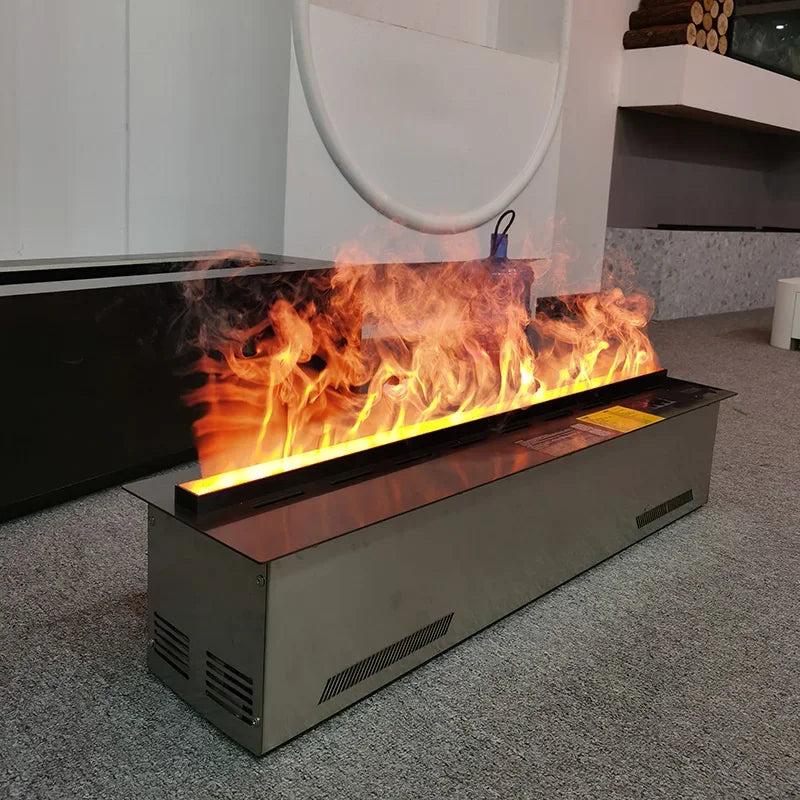 Upgraded LED Electric Fireplace 128 Color Flames Safe Touch APP Remote Controller Fireplace for Living Room/Office
