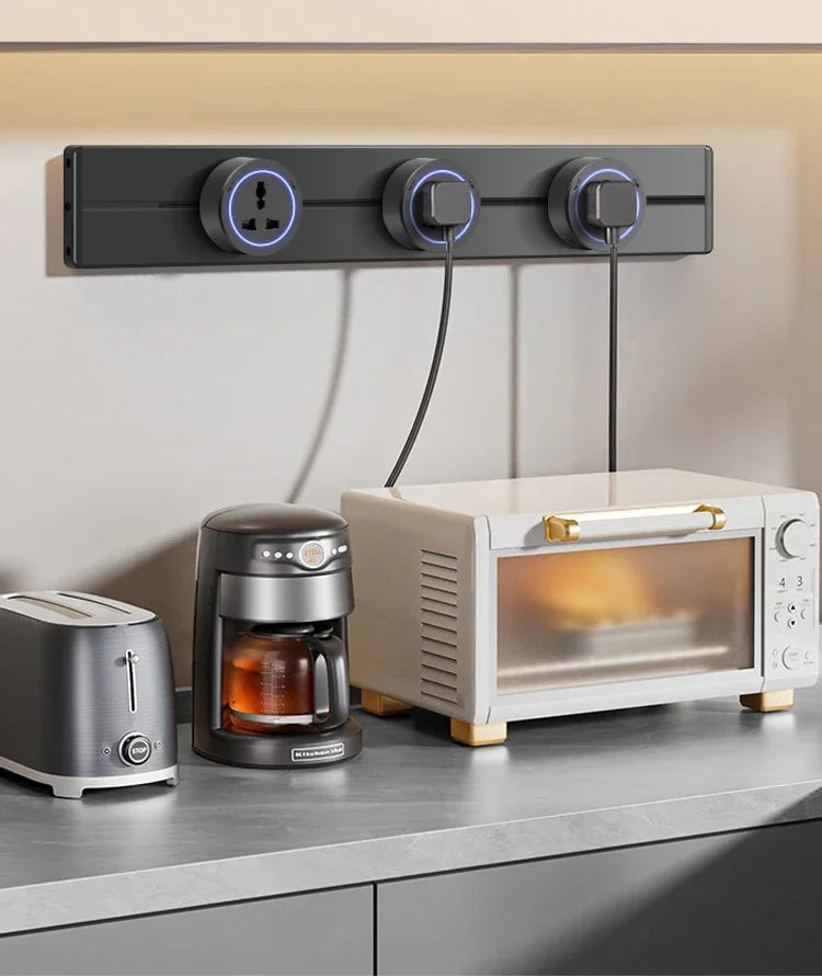 Wall Power Track Socket EU UK US FR Korea Standard Type-C Universal Mobile Plug Adapter Home Kitchen Office Pop Electric Outlets