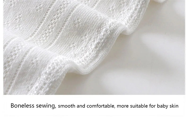 Baby Short Sleeved Jumpsuit Summer Newborn Breathable Mesh Air Conditioning Suit Boys Girls Infant Thin Sleepwear Crawling Suits