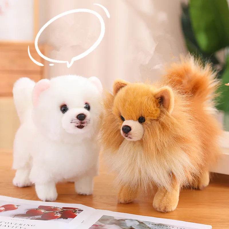Premium Simulation Pomeranian Dog Plush Toy Cute Stuffed Animals High Quality Puppy Plushies Doll Cartoon Soft Kids Toys Gifts - AIAZ