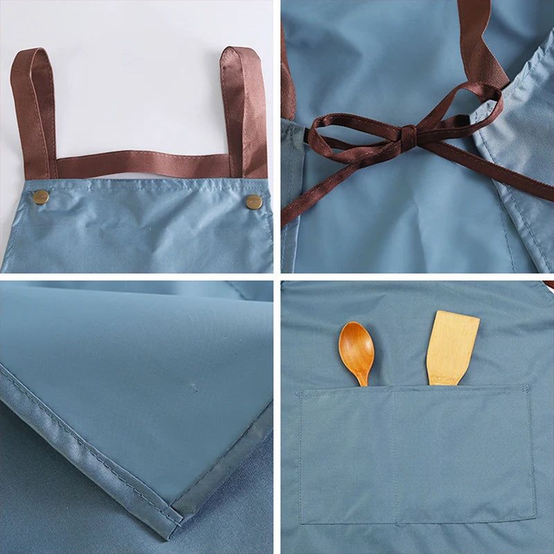 Resistant Dirt Apron Waterproof and Oil Resistant Household Kitchen Cooking Fashion Apron Adult Work Clothes Kitchen Accessories