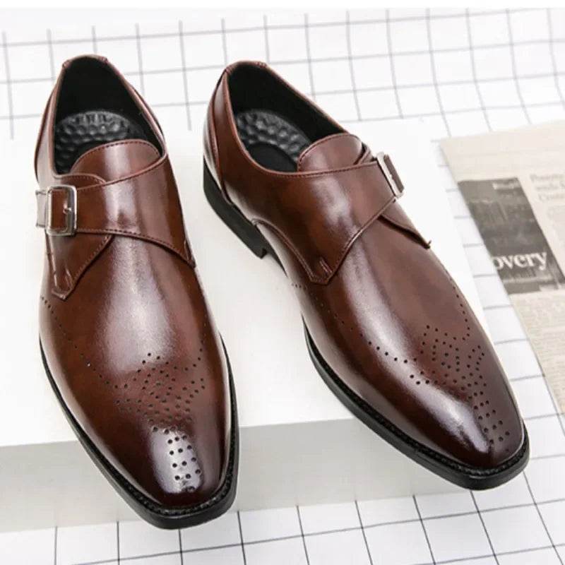 Designer Men's Shoes Classic Business Office Dress Shoe High Quality Casual Leather Shoes for Men Luxury Wedding Shoes Loafers - AIAZ