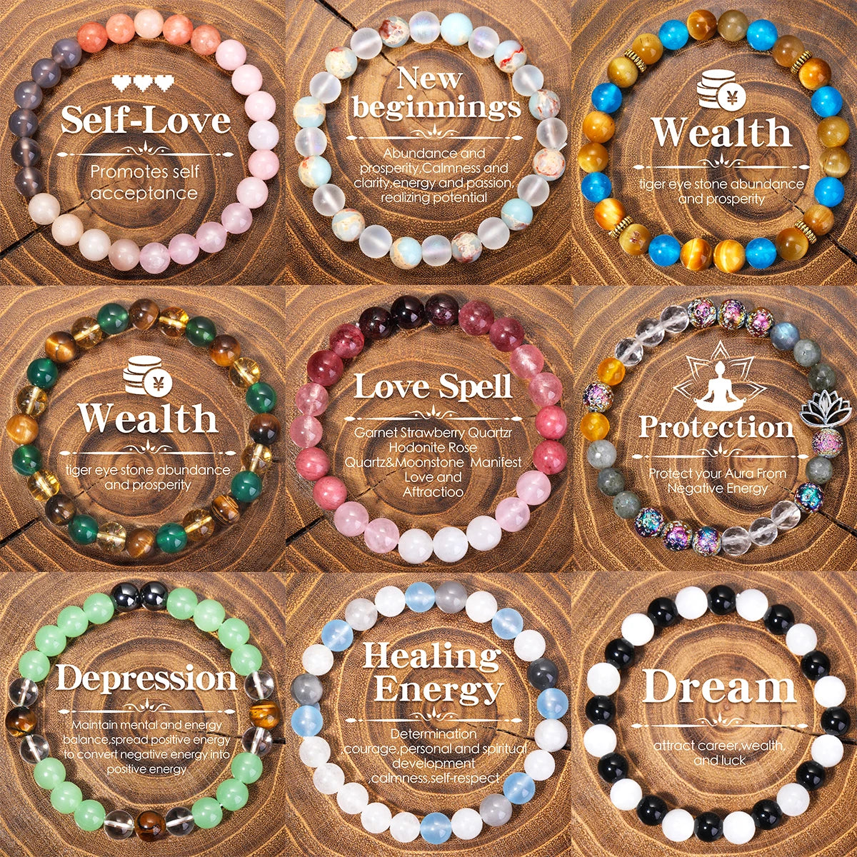 Protection Natural Stone Bracelet For Women Men Attract Good Luck Money Protection Health Crystal Citrine Tiger Eye Bracelet