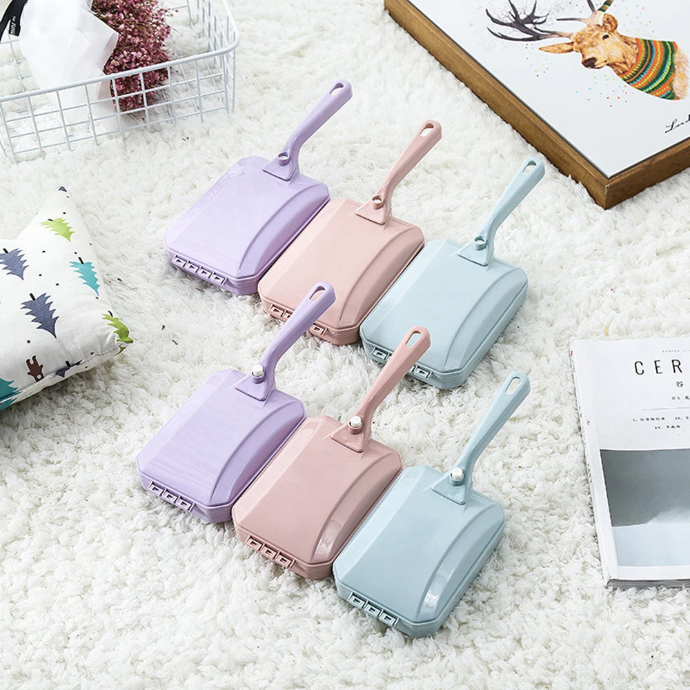 Electrostatic Carpet Floor Sweeper Brush Handheld Sofa Cleaning Roller for Bed Fluff with Trash Collector Household Cleaner