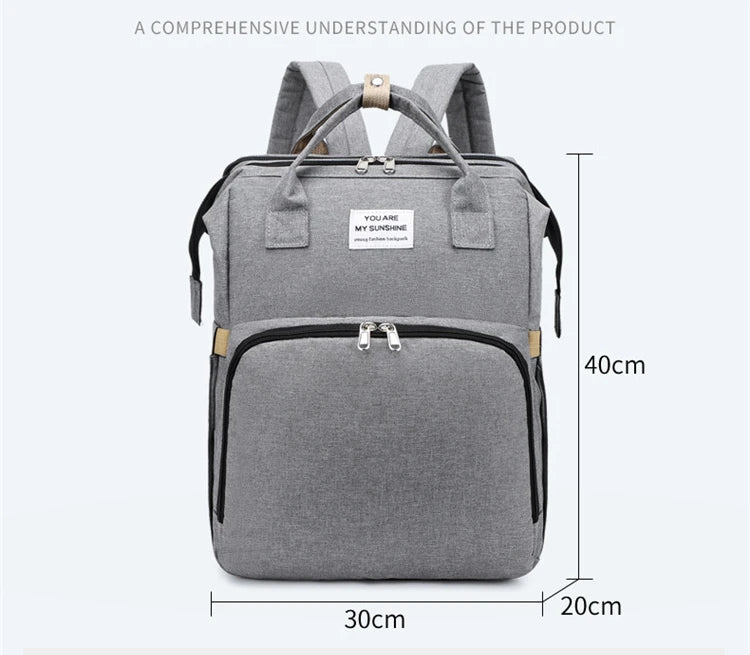 Mommy Bag Outdoor Bottle Carrier Diaper Bag Multi-functional Extended Bag Baby Seat Sleep Feeding Bag Large Capacity Backpack