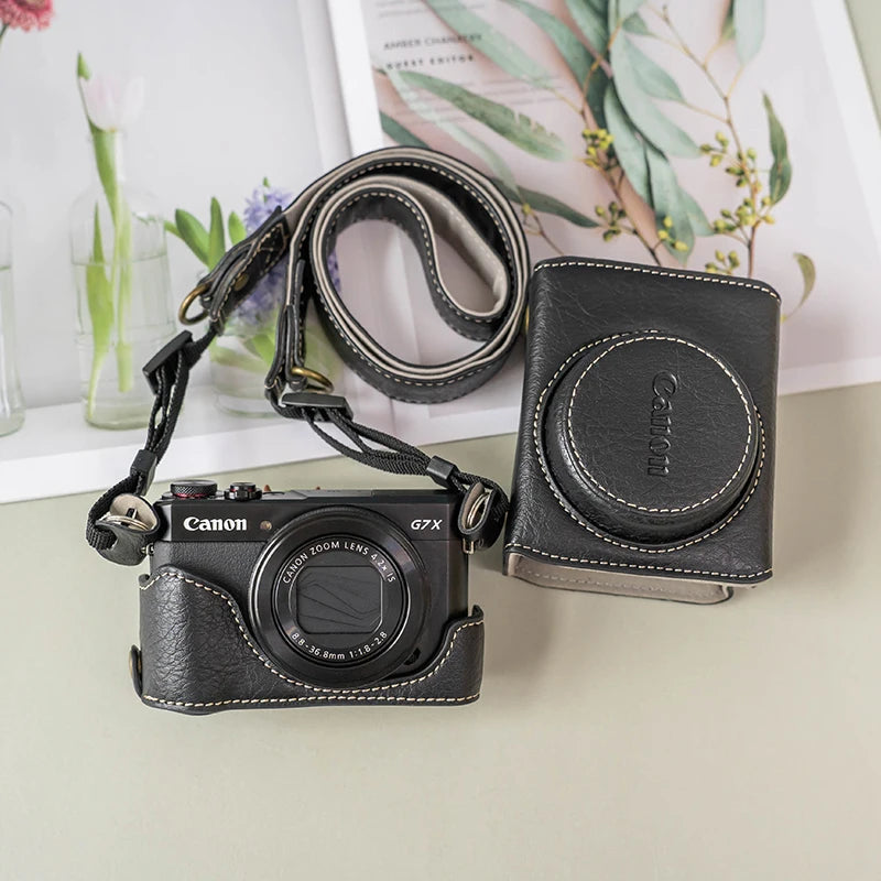 new luxury handwork Camera PU leather Bag Body BOX Case For canon G7X2 G7X3 G7X Mark ii iii Protective sleeve shell