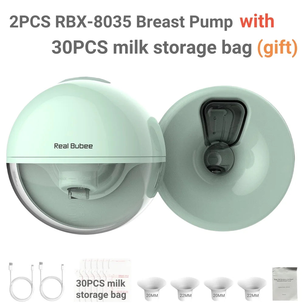 Electric Breastmilk Pump Handsfree BPA Free With Milk Storage Bag 3 Mode&9 Level Powerful Suction Low Noise Wearable Breast Pump