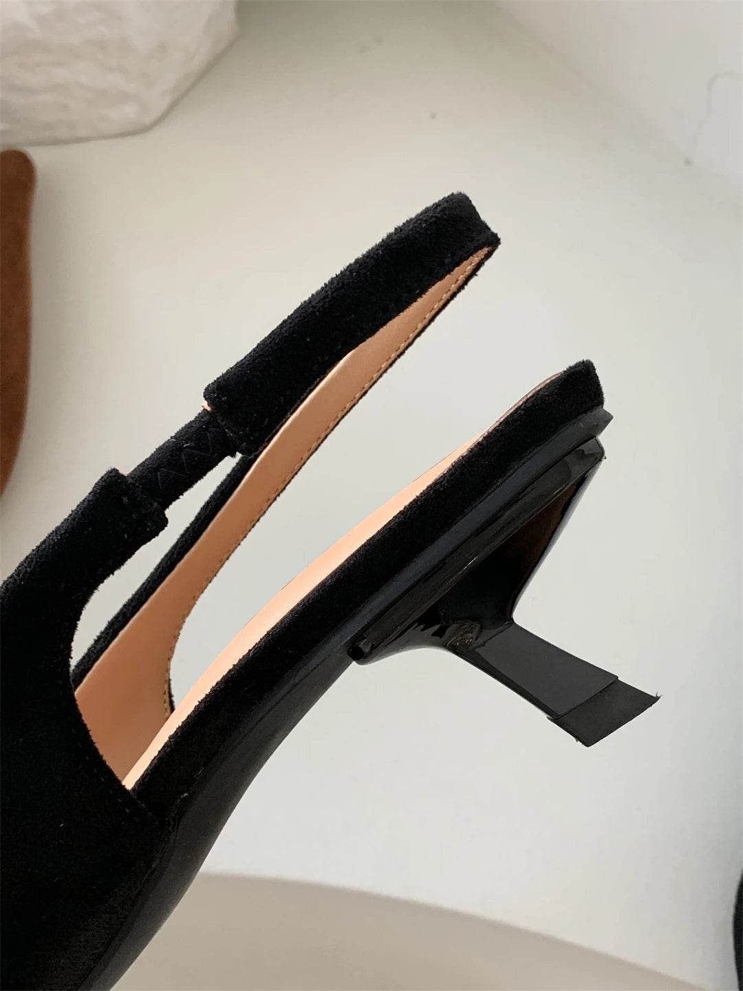Bailamos Women Sandals Pointed Toe Elegant Low-heel Shoes Summer Fashion Slingback Woman Mules Shoes Pumps Dress Shoes - AIAZ