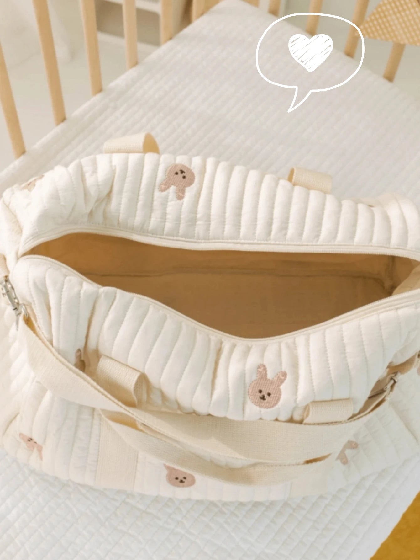 Personalized Name Embroidered Mommy Travel Bag - Large Capacity Lightweight Boston Bag, Maternal & Child Folding Bag