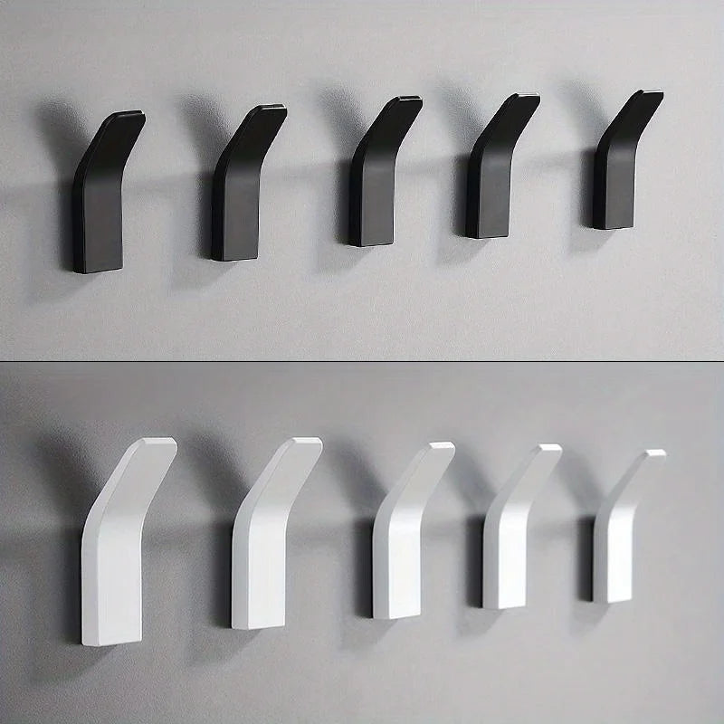 5PCs Drill-Free Wall Hook Suit-Multifunctional Sticky Hook for Bedroom, Kitchen and Bathroom-Durable ABS Material