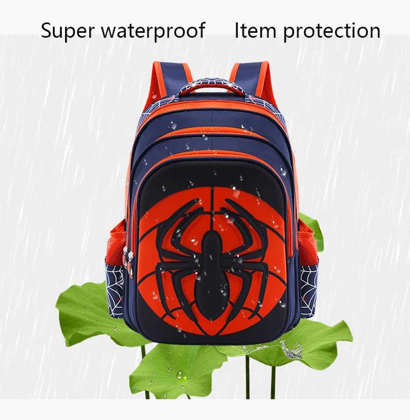 Spider Backpack+Pencil Case Set for Boys School Bag Elementary for Kids School Bag Cartoon Waterproof Primary Backpack - AIAZ
