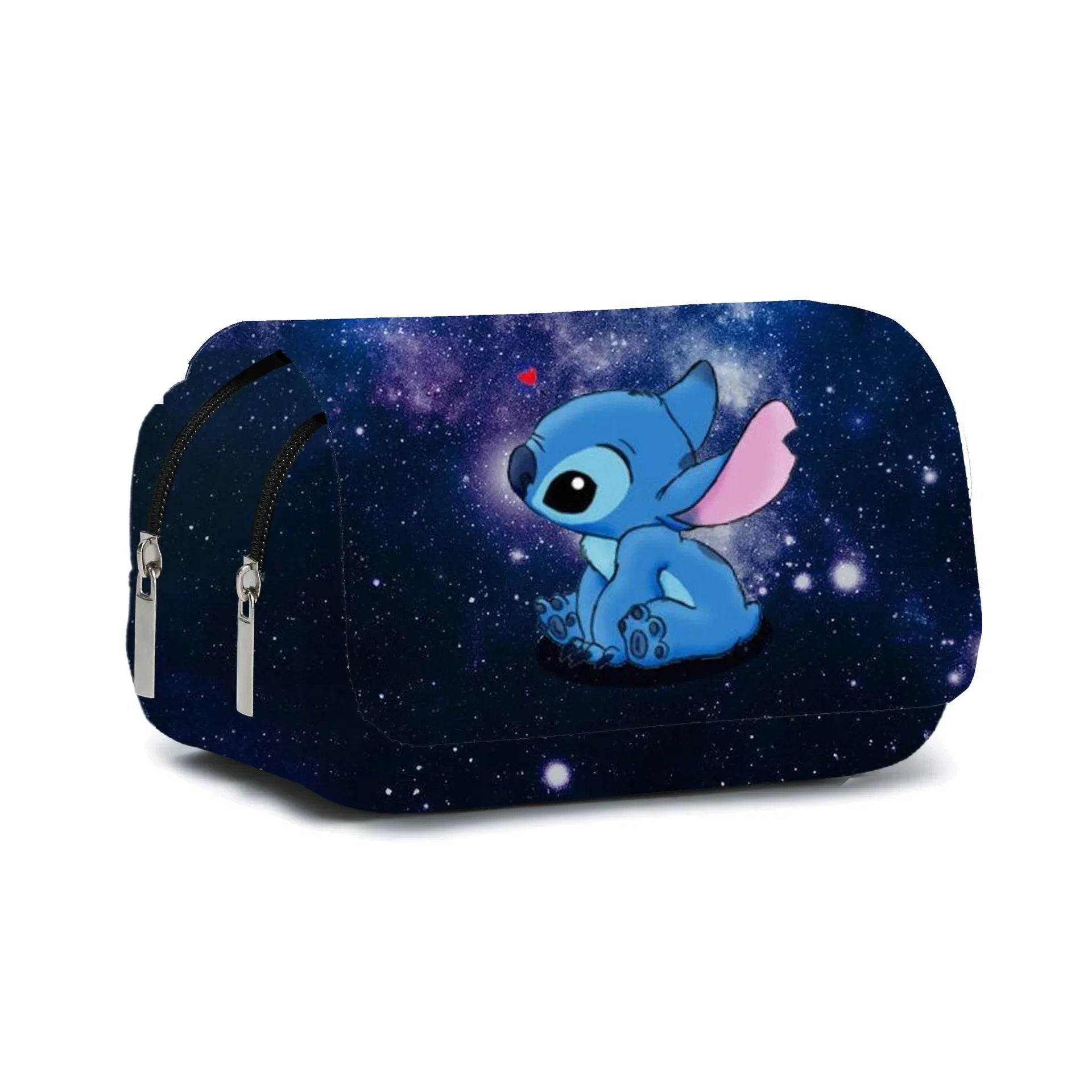 Stitch Primary School Student Anime Backpack Cartoon Large Capacity School Bag Printing Anime Kawaii Cartoon School Bag Mochila - AIAZ