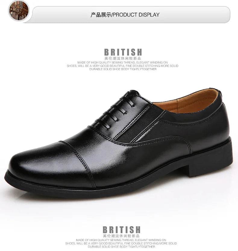 Men Dress Shoes Luxury Brand Business Leather Shoes for Mens Comfortable Pointed Social Shoe Male Sports Casual Footwear - AIAZ