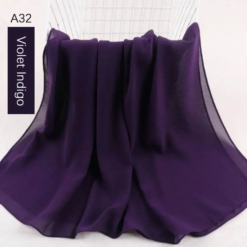 Muslim Women Chiffon Hijab Scarf Chiffon Soft Hijabs Shawl Long Scarves Wrap Headscarves For Muslim Fashion - AIAZ