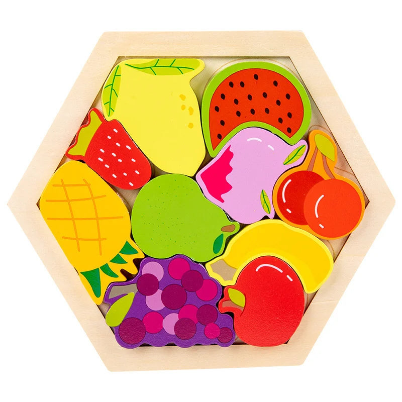 27 Style Block Puzzle Jigsaw Puzzle Board Classical Puzzle Children's Toys Hexagonal Alien Chess Tangram Puzzle Toys